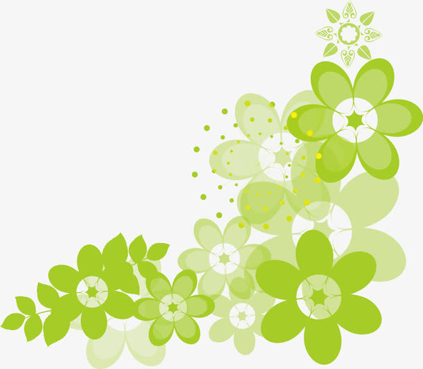清新绿色植物矢量图
