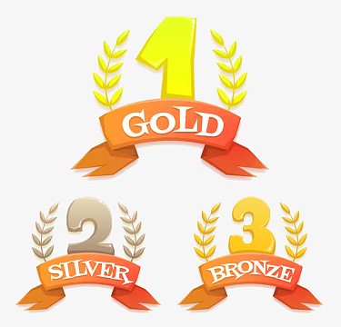 3款排名数字设计矢量素材