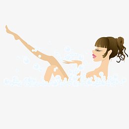 正在洗澡的美女