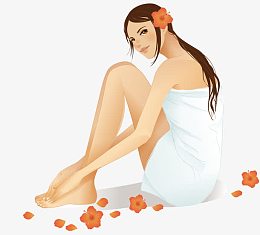 落花美女矢量