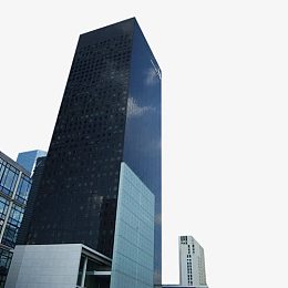 蓝色现代城市装饰