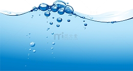 矢量蓝色水纹气泡