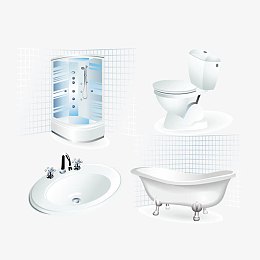 矢量洗澡用品