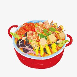 串串香手绘画素材图片