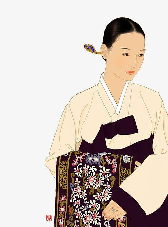 手绘女人