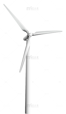 矢量白色电力风车
