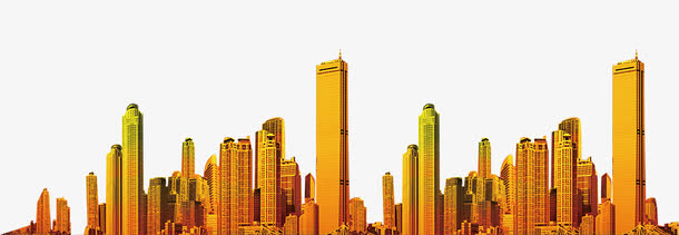 金色城市建筑素材免费下载_觅元素