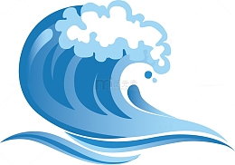 卡通创意水浪
