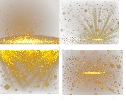 四款金色粒子背景矢量
