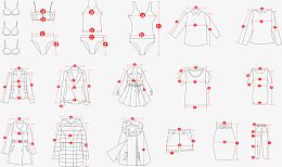 多款衣服测量图