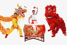 舞龙打鼓