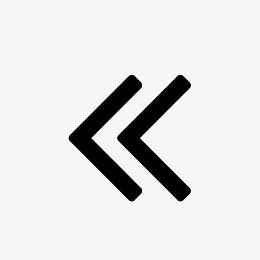 向左的双尖括号符号图标
