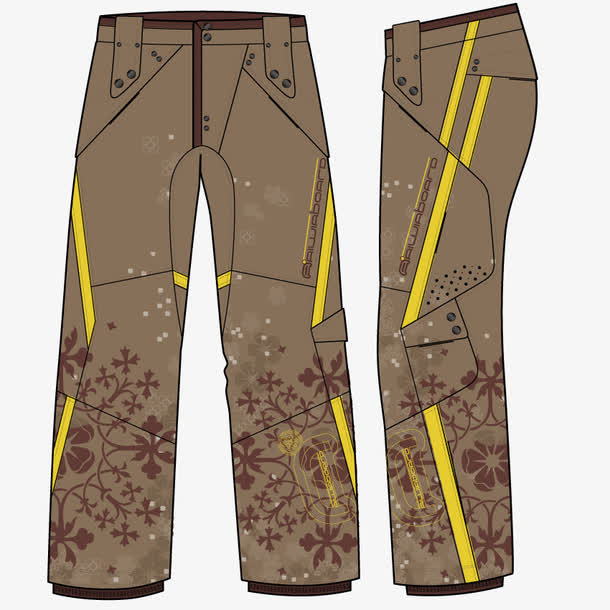 矢量休闲运动裤子