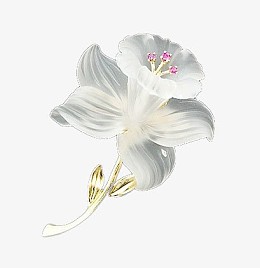 玉花胸针