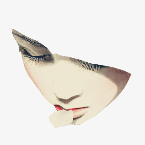 女性面容手绘装饰画