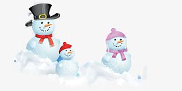 圣诞雪人签到墙高清免抠图素材