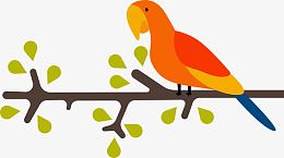 站在树枝上的小鸟