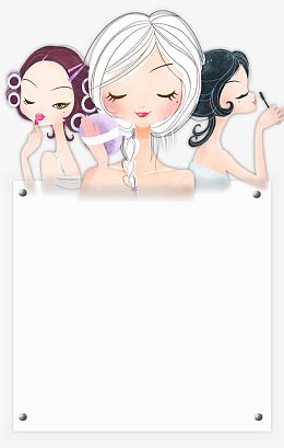 SPA美容女孩边框