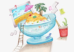 夏季凉爽冰激凌