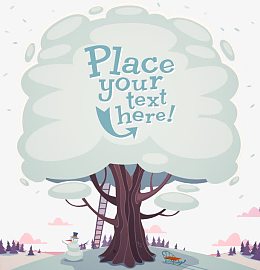 卡通树木背景