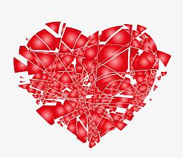 破碎破裂爆炸的心