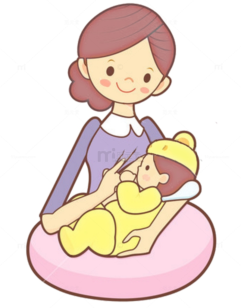 卡通科学母乳喂养漫画PNG