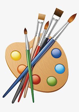 彩色调色盘pngpng调色盘pngpng矢量手绘简笔画学习用品pngpng颜料调色