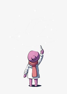 矢量画星星的小孩