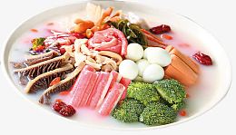 冒菜，清汤素冒菜