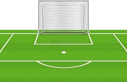 矢量手绘绿茵场