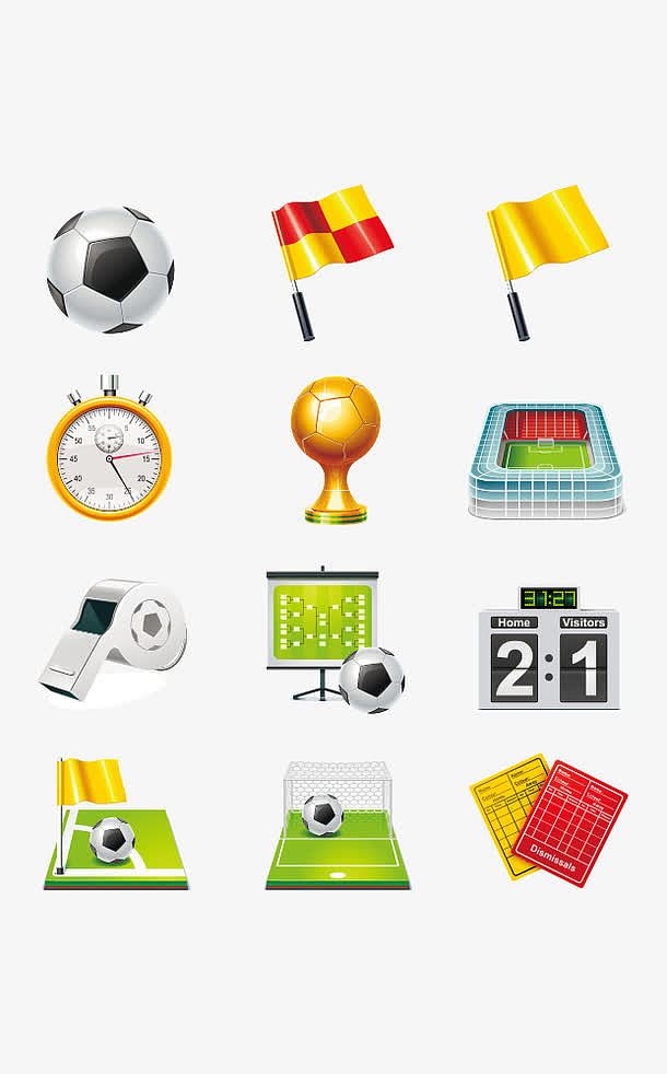 足球比赛主题图标记分牌
