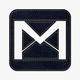 牛仔琼社会Gmail标志广场蓝