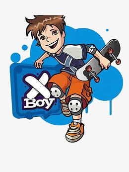 滑板少年
