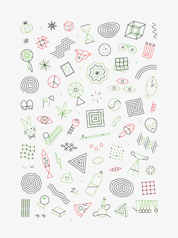 简单线条小物品