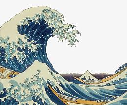 和风海浪底纹素材