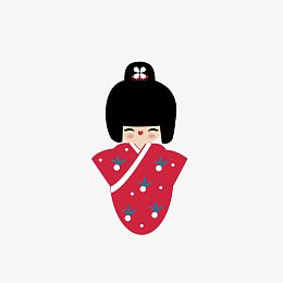 红色日式海报素材