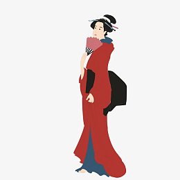 红色日式海报素材