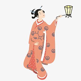 橙色日式海报素材