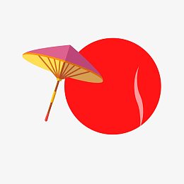 红色日式海报素材