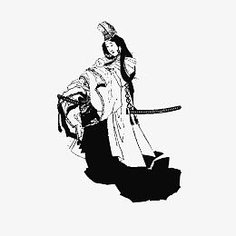 黑色和风卡通装饰