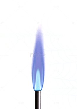 蓝色天然气火焰