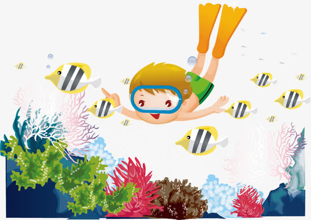 潜水矢量图免抠素材免费下载_觅元素51yuansu.com