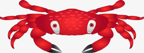 矢量 红色的螃蟹