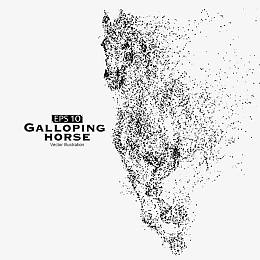 颗粒艺术  跑马