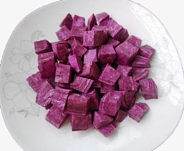 一碟紫薯块
