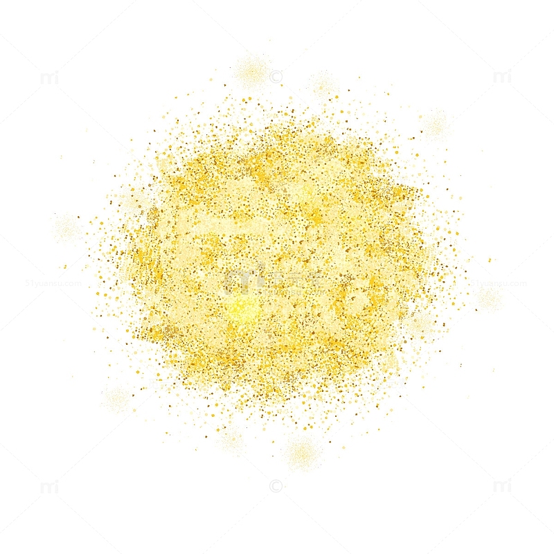 金色圆形分散颗粒