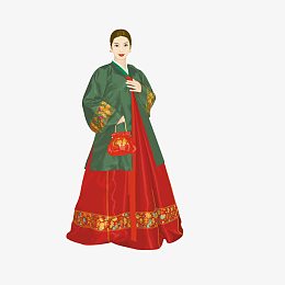 红色韩风民族装饰