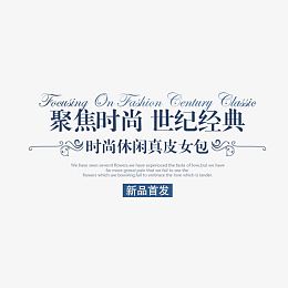 精选箱包奢华艺术字体文字排版