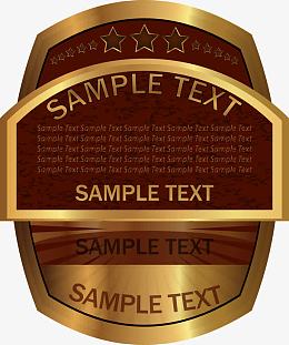 金色贴瓶矢量图