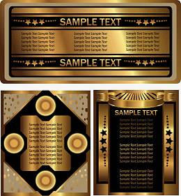 金色贴瓶矢量图